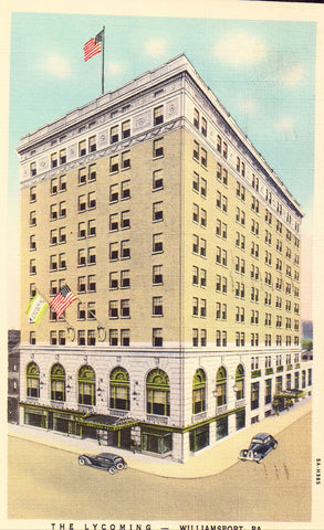 The Lycoming - Williamsport,Pennsylvania.Linen postcard front