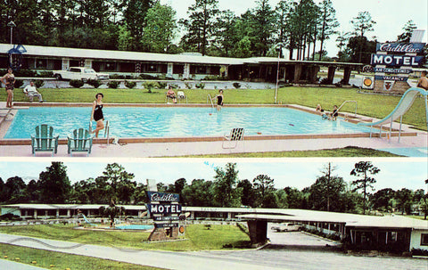 Vintage Postcard front Cadillac Motel - High Springs,Florida