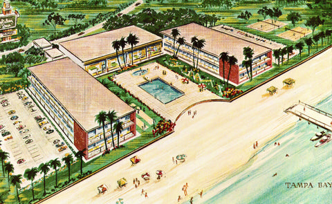 Vintage postcard front Holiday Inn - Tampa - Apollo Beach,Florida
