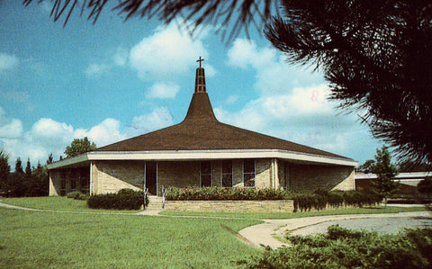 Vintage postcard front First Baptist Church - Topeka,Kansas