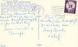 Vintage postcard back Danner's Motel and Restaurant - Colonial Heights,Virginia