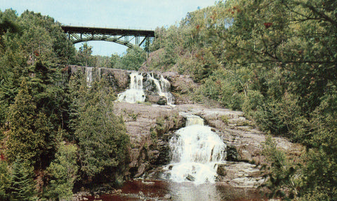 Vintage Postcard Front Gooseberry Falls - Minnesota