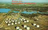 Vintage postcard front. Aerial View of Alexandria,Minnesota