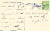 Linen Postcard Back- Greetings from Monticello,New York