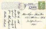 Linen postcard back San Antonio River - San Antonio,Texas