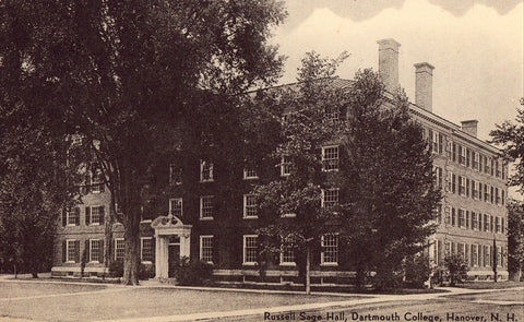 Vintage postcard Russell Sage Hall,Dartmouth College - Hanover,New Hampshire
