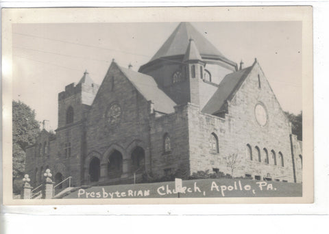 RPPC-Presbyterian Church-Apollo,Pennsylvania - Cakcollectibles - 1