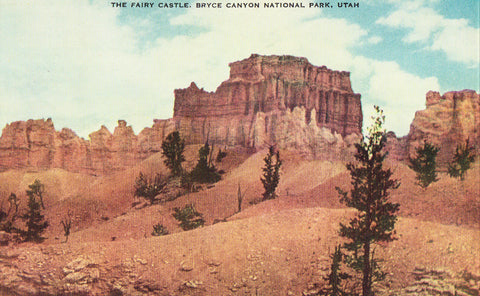 Vintage postcard The Fairy Castle - Bryce Canyon National Park - Utah