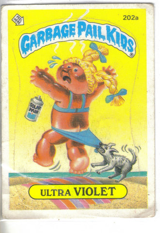 Garbage Pail Kids 1986 #202a Ultra Violet GPK sticker front
