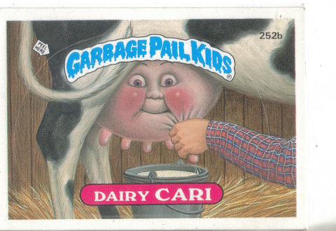 Garbage Pail Kids 1987 #252b Dairy Cari vintage collectible front
