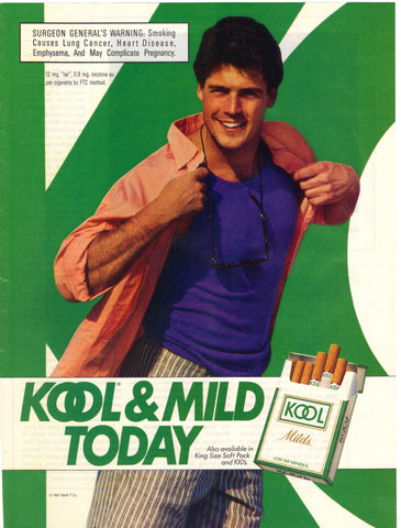 Vintage 1987 Kool Milds Cigarettes Print Ad