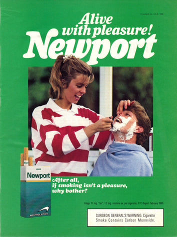 Vintage 1980's Newport Cigarettes Print Ad