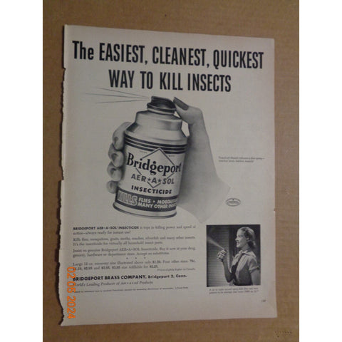 Vintage Print Ad -1951 for Bridgeport Insectacide