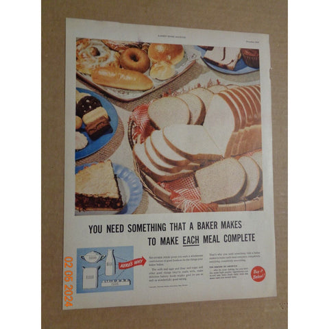 Vintage Print Ad -1948 for American Bakers Association and Minute Tapioca
