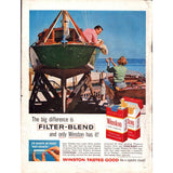 Vintage Print Ad -1960 Old Forester Bourbon/Winston Cigarettes