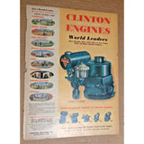 Vintage Print Ad -1952 for Kentucky Club Pipe Tobacco and Clinton Engines