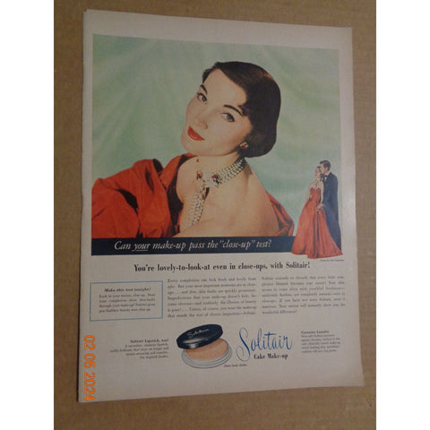 Vintage Print Ad -1951 Solitair Make-up and International Harvester Refrigerator