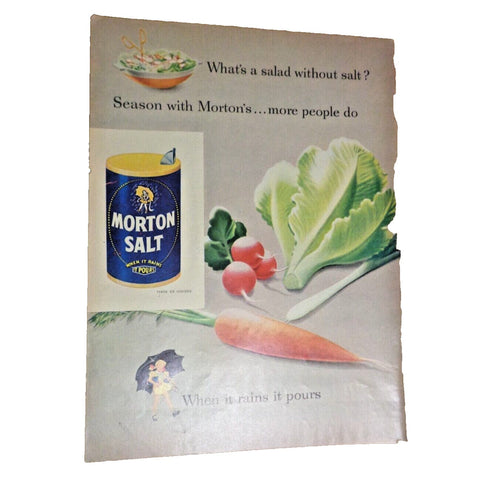Vintage Print Ad -1952 for Morton Salt