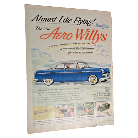 Vintage Print Ad -1952 for Aero Willys