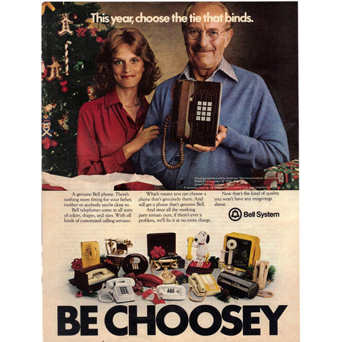 Vintage 1978 Print Ad for Bell System Telephones