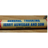 Lot of 2 Vintage Celluloid Bullet Pencil - Jerry Aswegan & Son Trucking- Stout,Iowa