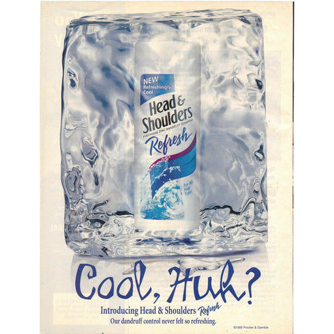 Vintage 1999 Print Ad for Head & Shoulders Refresh