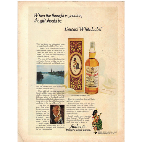 Vintage 1971 Dewar's "White Label" Scotch Print Ad