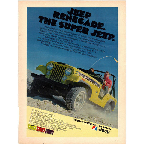 Vintage 1972 Jeep Renegade Print Ad