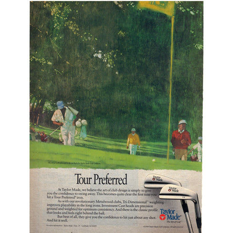 Vintage Print Ad - 1989 Taylor Made Golf Clubs