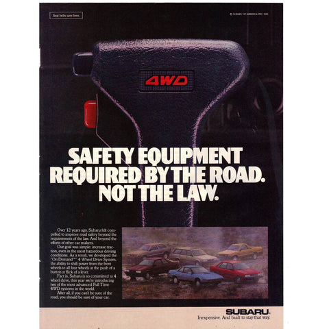 Vintage 1987 Subaru Print Ad