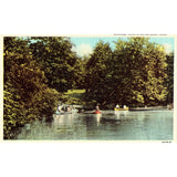Linen Postcard -Boating on Geneva-On-The Lake ,Ohio