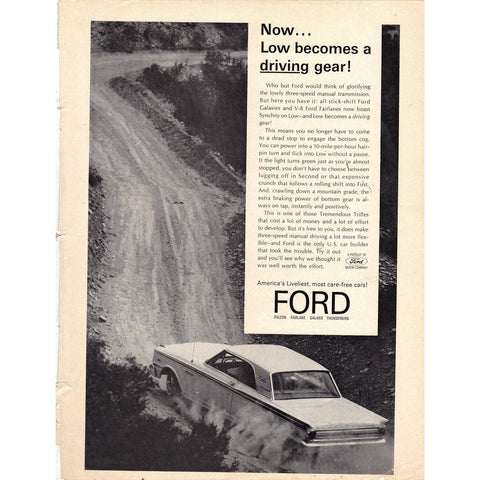 Vintage 1963 Ford Galaxie and Camel Cigarettes Print Ad-Magazine Ad