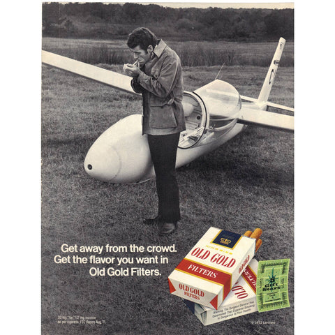 Vintage 1972 Old Gold Cigarettes Print Ad