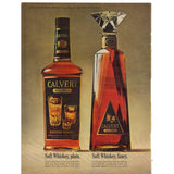 Vintage 1963 Print Ad for Gold Label Cigars and Calvert Whiskey