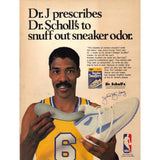 Vintage 1989 Print Ad for Salem Cigarettes and Dr. Scholl's w/ Dr. J