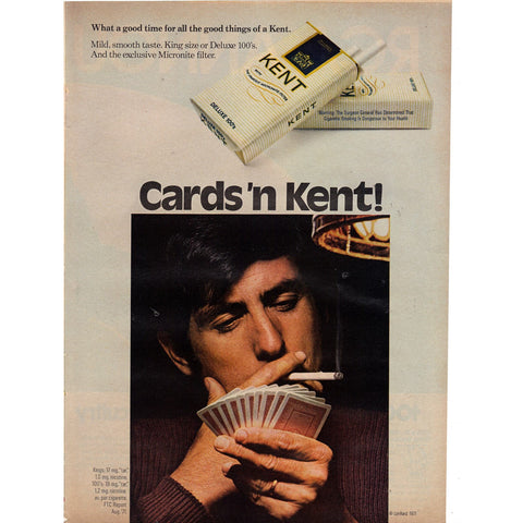 Vintage 1971 Kent Cigarettes Print Ad