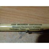 Vintage Mechanical Pencil - Food Machinery Corporation - Harlingen,Texas- Perpetual Calendar