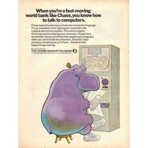 Vintage 1971 Print Ad for Chase Manhattan Bank
