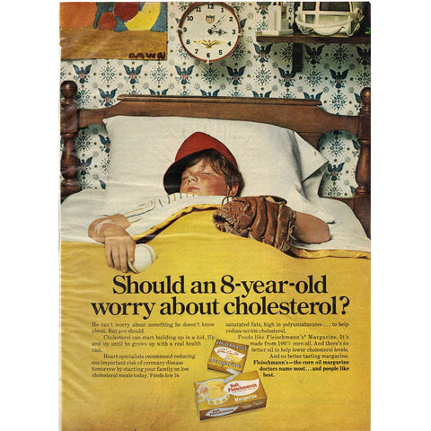 Vintage 1970 Print Ad for Fleischmann's Margarine