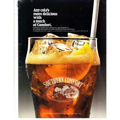 Vintage 1980's Southern Comfort and Carlton Cigarettes Print Ad