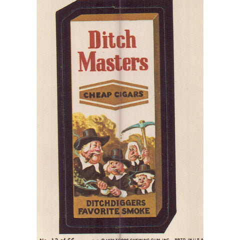 1979 Topps Wacky Packages Trading Cards / Stickers - Ditch Masters Cigars