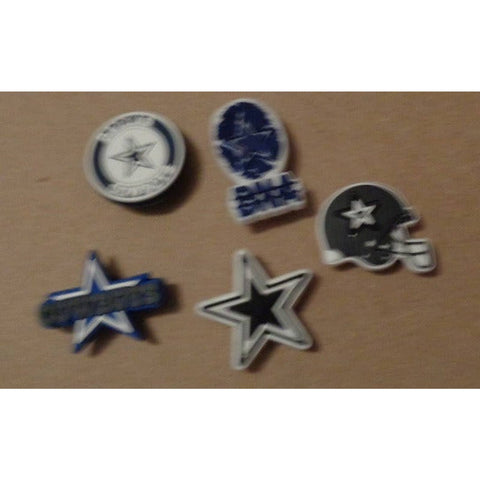 Lot of 5 Dallas Cowboys Shoe Charms/Jibbitz