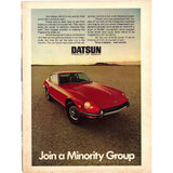Vintage 1971 Print Ad for Marlboro Cigarettes and Datsun 24-Z