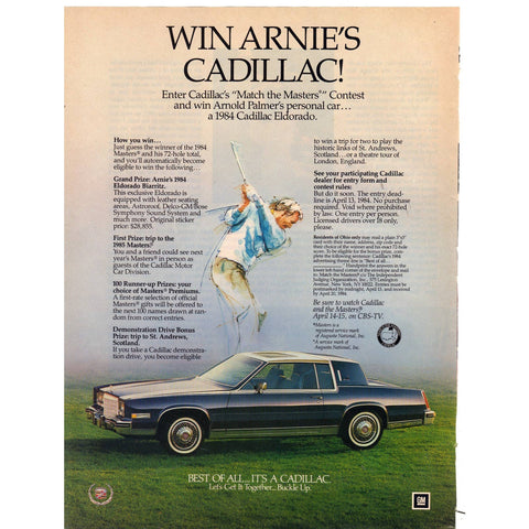 Vintage 1984 Cadillac Eldorado Print Ad