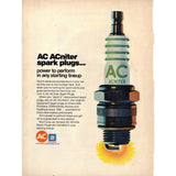 Vintage 1971 Print Ad for Seagram's Extra Dry Gin and AC ACniter Spark Plugs