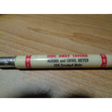 Vintage Celluloid Bullet Pencil - Hide Away Tavern - Cedar Falls,Iowa
