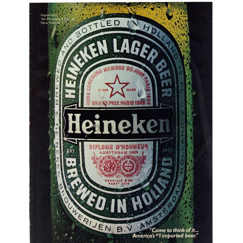 Vintage 1985 Heineken Print Ad