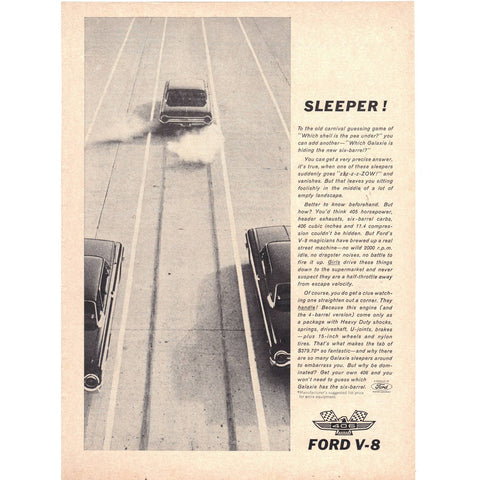 Vintage 1962 Ford Galaxie 406 Print Ad