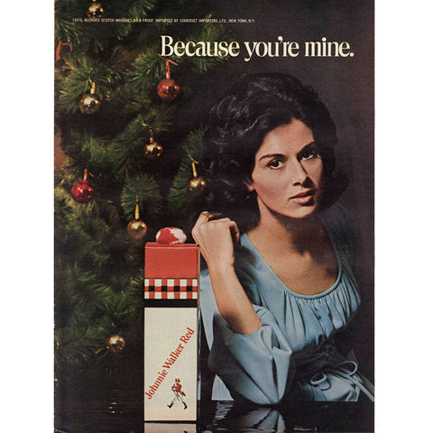 Vintage 1971 Print Ad for Johnnie Walker Red