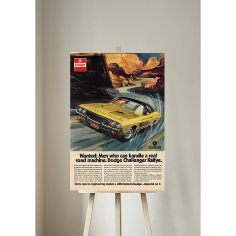 Vintage 1972 Dodge Challenger Rallye Print Ad| Digital download| Printable Wall Art
